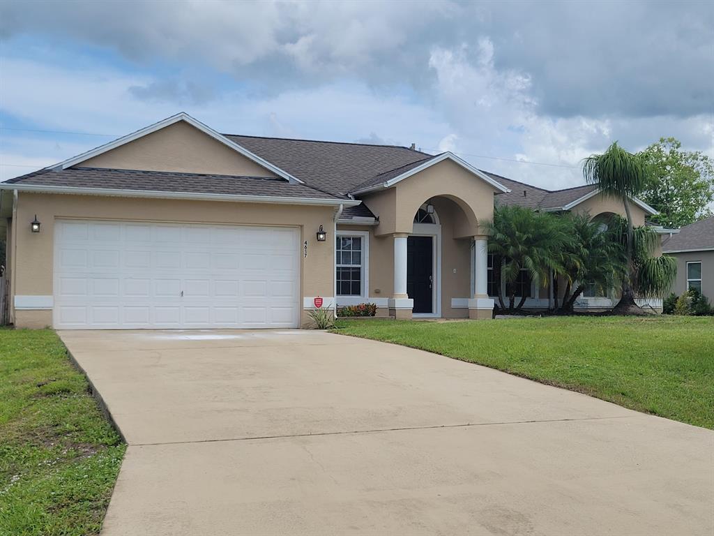 Beautifully updated 3 bedroom plus den home with fenced yard. ONLY offering a 10 or 11 month rental, perfect for clients waiting for their home to be built or coming in from out of town wanting to learn the area before buying a house. Large kitchen with granite countertops open to a large living room. Good sized bedrooms. Quick, easy access to both I95 and the FL Turnpike, while enjoying a quiet suburban neighborhood!