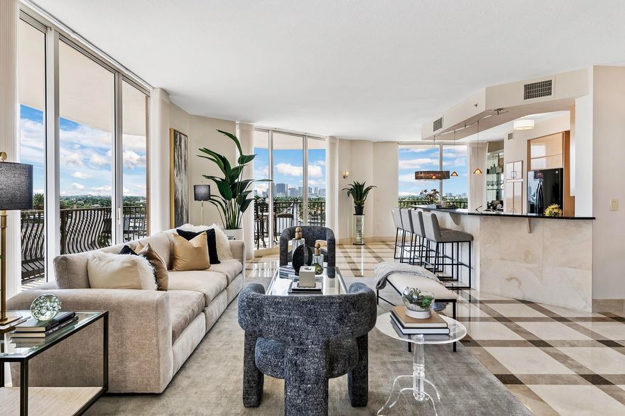 Step into this rare and highly desirable SW corner 3BR, 2.5BA residence w/ stunning views of the Intracoastal, Las Olas Marina, ocean & city skyline. A direct elevator from garage opens to a bright, open floor plan w/ natural light & floor-to-ceiling sliging doors leading to a huge 715 SF wraparound terrace - ideal for dining, lounging, or enjoying the views. Located in prestigious Jackson Tower, a luxury condo in the heart of Ft Lauderdale Beach, steps from the water taxi, marina, shops & restaurants. Pet-friendly, Electric Car ready, full-service bldg w/ 24-hr security, valet, gym, steam/sauna, heated pool, Jacuzzi, outdoor grill, billiards & more.