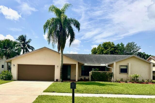 GREAT CENTRAL LOCATION IN A QUIET WELLINGTON COMMUNTY W/TOP RATED SCHOOLS.NICE CURB APPEAL, LRG FULLY FENCED PRIVATE YARD WITH A PRETTY OPEN FREE FORM POOL & SPACIOUS COVERED PATIO. RENT INCLUDES YARD AND POOL SERVICE. NEUTRAL TILE THRUOUT THE HOME,VAULTED CEILINGS, FRESHLY PAINTED INTERIOR. OPEN KITCHEN BRKFST W/RAISED PANEL CABINETS & CROWN,SIDE BY SIDE REFRIGERATOR I&W IN THE DOOR, SMOOTH TOP RANGE,MICRO & DISHWASHER. LIGHT & BRIGHT W/5 SETS OF SLIDERS TO THE POOL PATIO. FORMAL LVG & DINING RMS , SPLIT BEDM PLAN. PRIMARY SUITE IS SPACIOUS WITH H/H CLOSETS ONES A WALK IN, THE BATH HAS GRANITE, H/H SINKS A SEPERATE SOAKING TUB & STEP IN SHOWER. LRG AC LAUNDRY RM WITH FULL SIZE W&D PLENTY OF STORAGE. TWO NICE SIZE ADD'L BDRMS, UPGRDED 2ND BATH, CABANA DOOR TO THE POOL. FULL 2 CAR GARAGE