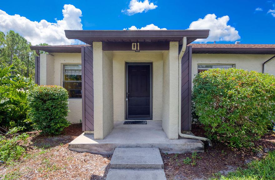 Welcome to this beautiful 2 bedroom, 2 bathroom condo located in the desirable gated community of Indian Pines Village. This end unit features a new roof (2023), new water heater (2024), fresh paint, new cabinets, and new vinyl porch windows, making it move in ready! Enjoy open and comfortable living, and step outside to take in the serene views of the nearby pond. Community amenities include the pool and clubhouse, perfect for relaxation! Conveniently located near shopping, dining, historic downtown Fort Pierce, the beaches and I-95.