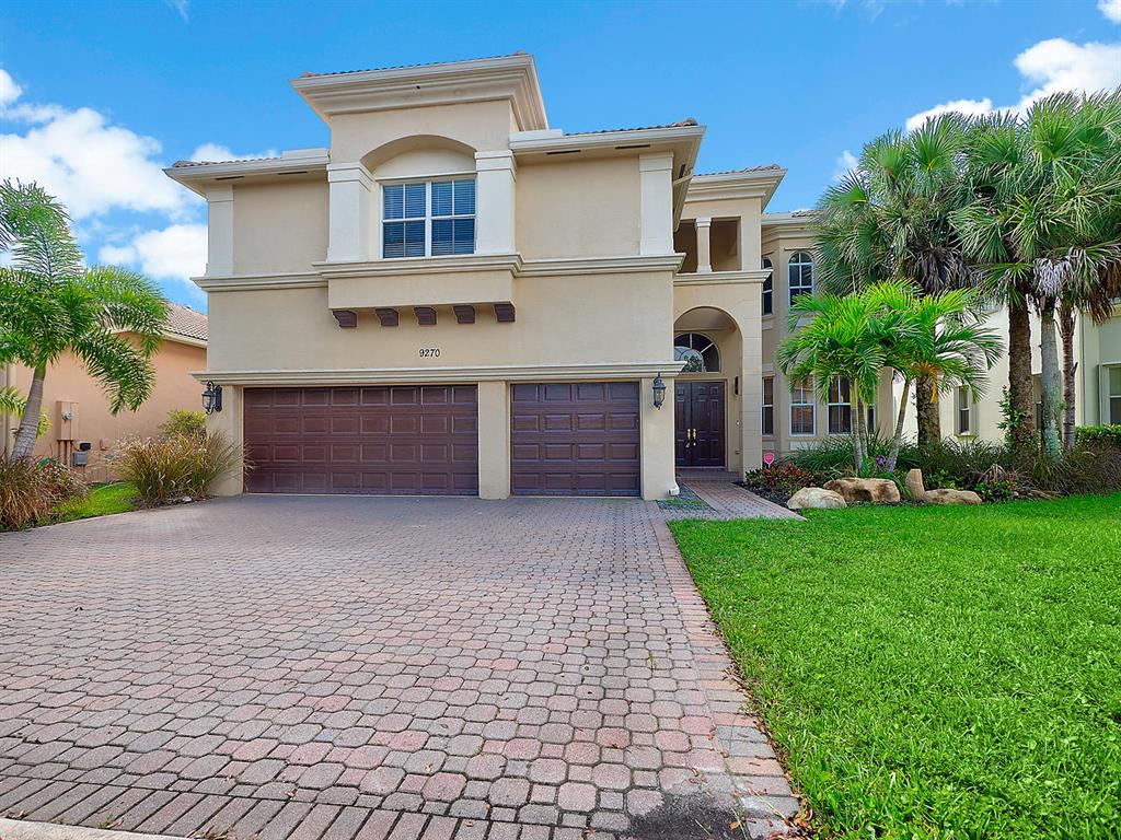 6 BEDROOM 4 BATH SIENA GRANDE MODEL LOCATED IN HIGHLY SOUGHT-AFTER OLYMPIA. SITUATED ON LONG PEACEFUL WATERFRONT LOT WITH COVERED PATIO. HUGE MASTER SUITE WITH SITTING ROOM, LARGE WALK-IN CLOSET, AND OVERSIZED COVERED BALCONY. NEWER AC AND WATER HEATER. BEDROOM AND FULL BATH ON THE FIRST FLOOR. AMENITIES INCLUDE AN EXTRAORDINARY CLUB WITH ENORMOUS LAGOON-STYLE POOL WITH ISLAND SPA AND FOUNTAIN. VILLA OLYMPIA ALSO INCLUDES A KID'S ROOM, INDOOR BASKETBALL AND FITNESS CENTER, OUTDOOR TENNIS, BASKETBALL, AND VOLLEYBALL. THE ONE-OF-A-KIND LIFESTYLE IS FURTHER ENHANCED BY THE LOCATION. OLYMPIA LIES JUST ACROSS FROM THE MALL AT WELLINGTON GREEN AND WELLINGTON REGIONAL HOSPITAL AND IS CONVENIENT TO PARKS, GOLF, WORLD-CLASS EQUESTRIAN FACILITIES, BOATING AND SO MUCH MORE.
