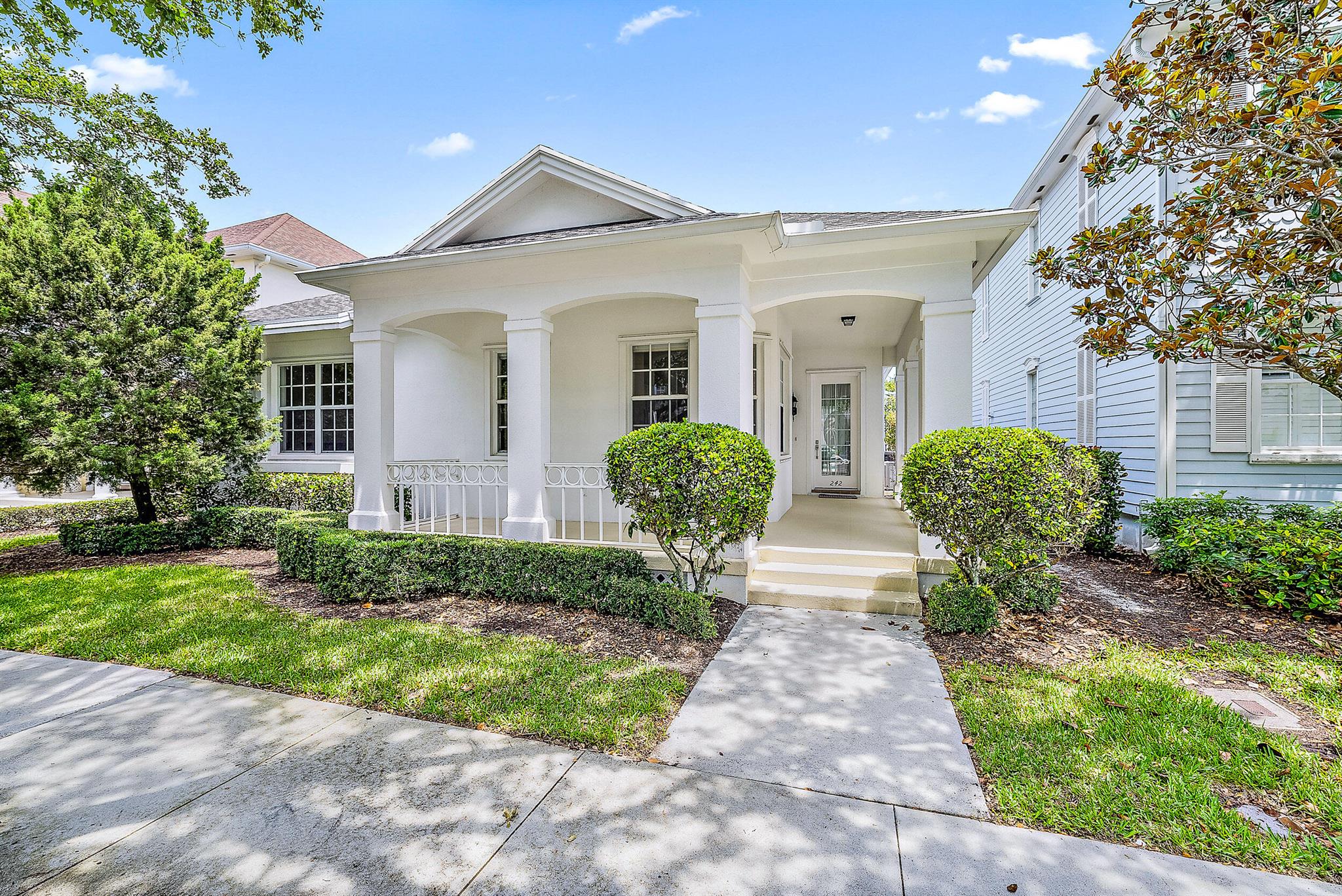 New Haven at Abacoa pool home charmer! Offered furnished or unfurnished. Super clean and lightly lived in. This property features a large pool and patio area with plenty of shade, lots of storage and good sized closets, a spacious primary suite, a 2 car garage, and a light-filled flexible floor plan. Abacoa in Jupiter is known for its wonderful A-rated schools, golf courses, bustling downtown area with boutiques and restaurants and it's convenient location to everything the area has to offer including some of the areas best beaches.