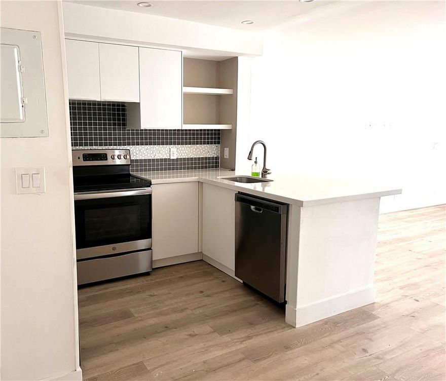 MOVE IN SPECIAL - ONLY TWO MONTHS TO MOVE IN! Nicely remodeled first floor 2 bedroom 1 bathroom condo with a WASHER&DRYER INSIDE! Back patio with a beautiful canal view from your bedroom, modern white kitchen with a quartz countertop, updated bathroom. Conveniently located close to good schools, stores, etc. Pets are welcome with a pet fee. Credit score minimum requirement is 625.  Contact for more information! Easy to see!