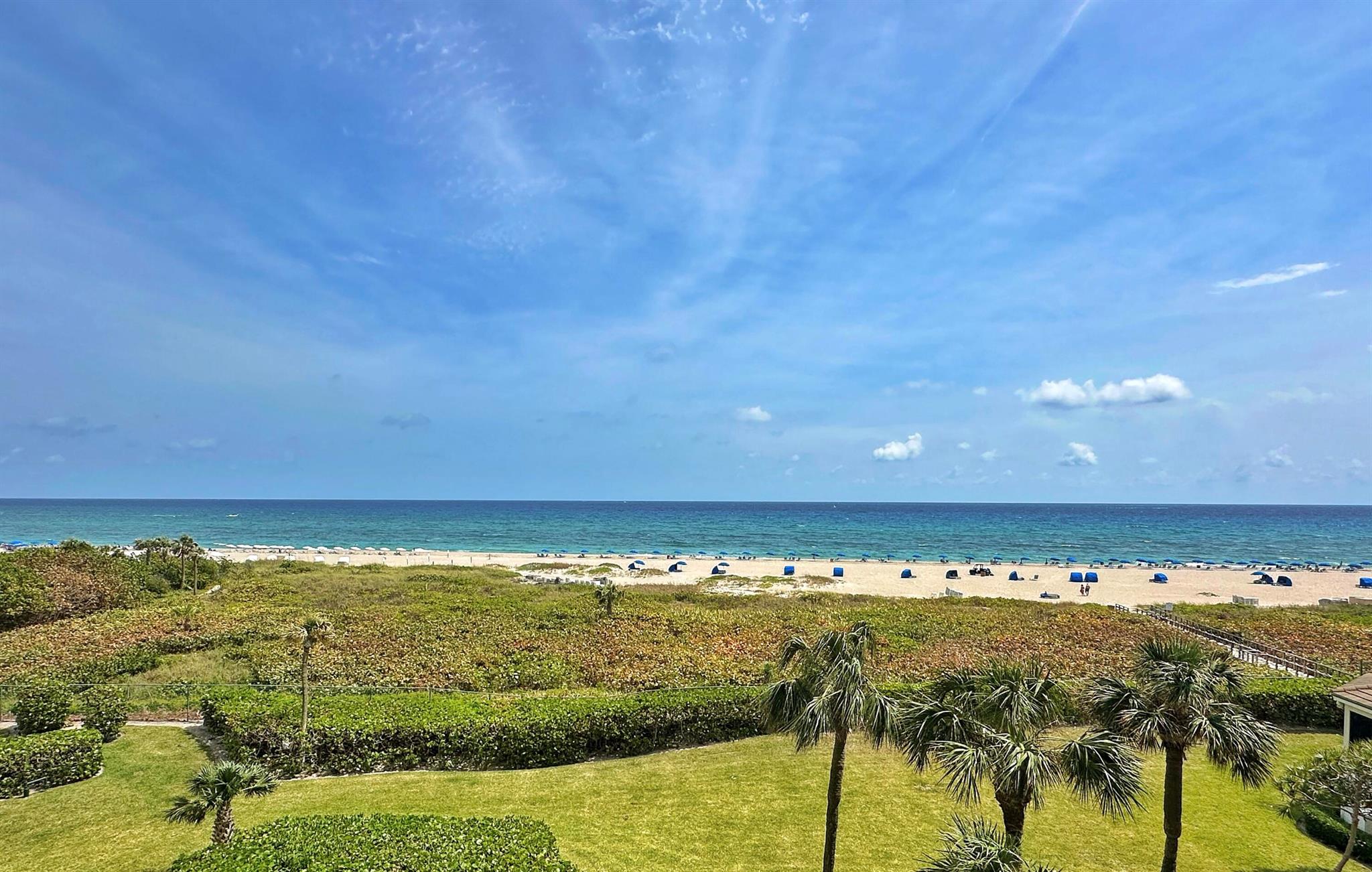 12 month rental. Stunning, unobstructed ocean views from every room in this tastefully decorated 2BR/2BA split bedroom plan. Floor to ceiling sliders in living room & both bedrooms open to a spacious balcony. Granite counters, stainless appliances in kitchen. Tile floors throughout. Built in work space off the kitchen area. Washer/Dryer inside unit. Tiara, a luxury amenity building offers a true resort lifestyle: valet, 24/7 concierge & manned gate. A 1BR suite for guests of residents. Heated pool, separate jacuzzi, tennis, men's & women's fitness centers w/ steam room & sauna, billiard room, library, & card room. Beachside restaurant - eat-in or delivery. 43rd floor Marquis lounge w/ 360 degree view + WiFi. 15 mins to 1st class shopping, dining & entertainment. 25 minutes to PBI Airport.