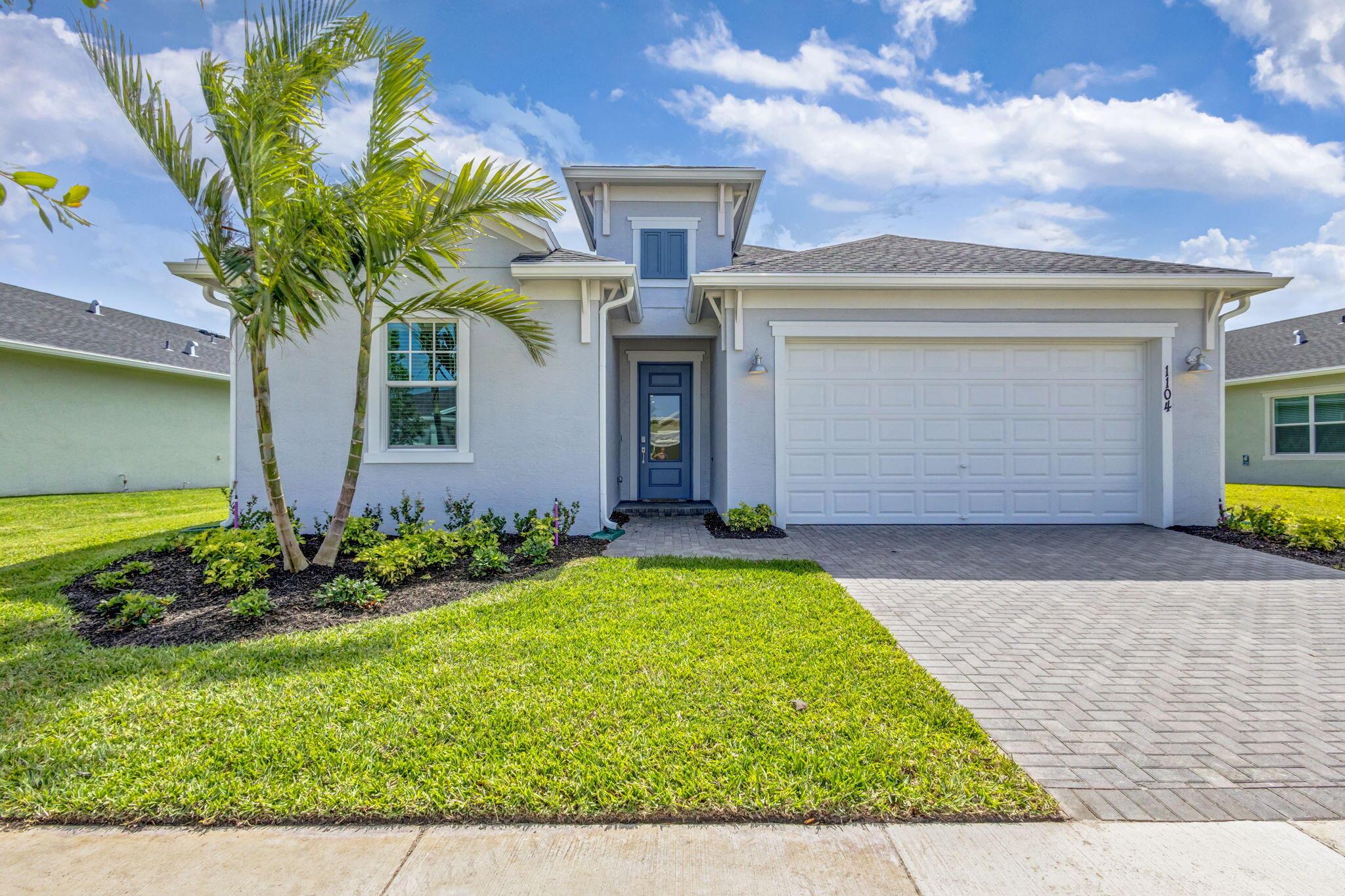 Exceptional Waterfront Living in Port St. Lucie. Step into luxury with this stunning brand-new 3-bedroom, 3-bathroom Shome nestled on serene waterfront property in one of Port St. Lucie's most desirable 55+ communities. Designed with modern elegance, this never-lived-in masterpiece offers a blend of sophistication, comfort, and functionality. Features Include a spacious Great Room, which is perfect for family gatherings or entertaining friends and features breathtaking views of the water.There is a dedicated Study/Office, which is ideal for work-from-home setups, creative endeavors, or a peaceful retreat. Enjoy the Chef's Dream Kitchen, which is outfitted with top-of-the-line appliances, granite countertops, and ample space for culinary creations. This home has been thoughtfully craft