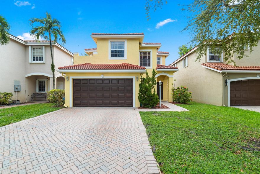 Welcome home to this immaculate 3 bedroom 2.5 bathroom property located in the highly sought after Crescent Creek community of Coconut Creek. New Roof 2019!  As soon as you enter, you immediately notice the abundant natural light and large open family room. Recently updated primary bath and half 2025.  The home features tile flooring throughout the first floor living areas and new laminate in all of the bedrooms. The kitchen has been partially updated with newer quartz countertops and new stainless steel appliances. The huge primary suite boasts high ceilings, tons of closet storage and partially updated primary bath. All secondary bedrooms are on the second floor as well with plenty of closet space and updated secondary bath. The backyard offers wonderful privacy for relaxing and