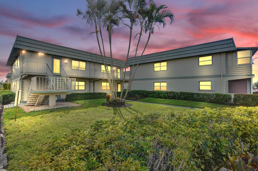 Welcome to this bright and well-maintained 2-bedroom, 2-bathroom second-floor end-unit condo located in the Monaco K subdivision of Kings Point in Delray Beach. This inviting unit features laminate wood flooring throughout, an updated kitchen with shaker-style cabinets, and nicely remodeled bathrooms. Additional improvements include a new electrical panel and new FPL disconnect, offering added peace of mind. The roof was replaced in 2025.  Monthly maintenance is $816 and includes cable. A one-time $2,000 capital contribution is due at application submission. Rentals are permitted after 2 years of ownership. Pets are not permitted.  The Monaco Clubhouse is just a short walk away!  Residents of Kings Point enjoy an active 55+ lifestyle with exceptional amenities including three clubhouse multiple swimming pools, a natatorium, fitness center, theater, golf courses, tennis, pickleball, shuffleboard, bocce ball, racquetball, basketball, restaurants, salon, and a wide variety of clubs and activities.  INFORMATION HEREIN NOT GUARANTEED AND SUBJECT TO ERRORS & OMISSIONS. ALL MEASUREMENTS APPROXIMATE.