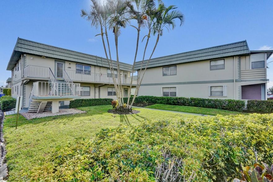 Welcome to this bright and well-maintained 2-bedroom, 2-bathroom second-floor end-unit condo located in the Monaco K subdivision of Kings Point in Delray Beach. This inviting unit features laminate wood flooring throughout, an updated kitchen with shaker-style cabinets, and nicely remodeled bathrooms. Additional improvements include a new electrical panel and new FPL disconnect, offering added peace of mind. The roof was replaced in 2025.

Monthly maintenance is $816 and includes cable. A one-time $2,000 capital contribution is due at application submission. Rentals are permitted after 2 years of ownership. Pets are not permitted.

The Monaco Clubhouse is just a short walk away!  Residents of Kings Point enjoy an active 55+ lifestyle with exceptional amenities including three clubhouse multiple swimming pools, a natatorium, fitness center, theater, golf courses, tennis, pickleball, shuffleboard, bocce ball, racquetball, basketball, restaurants, salon, and a wide variety of clubs and activities.

INFORMATION HEREIN NOT GUARANTEED AND SUBJECT TO ERRORS & OMISSIONS. ALL MEASUREMENTS APPROXIMATE.