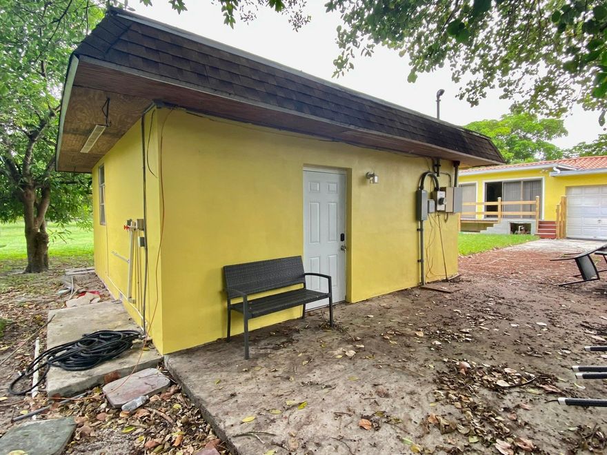 Charming detached 1BR/1BA villa. Spacious living/kitchenette area, 1 bedroom, and full bath. Aditional utility package(covers electric, water, trash, lawn, laundry & parking). Parking & laundry included. No HOA, quick approval, move in with 1st month & security.