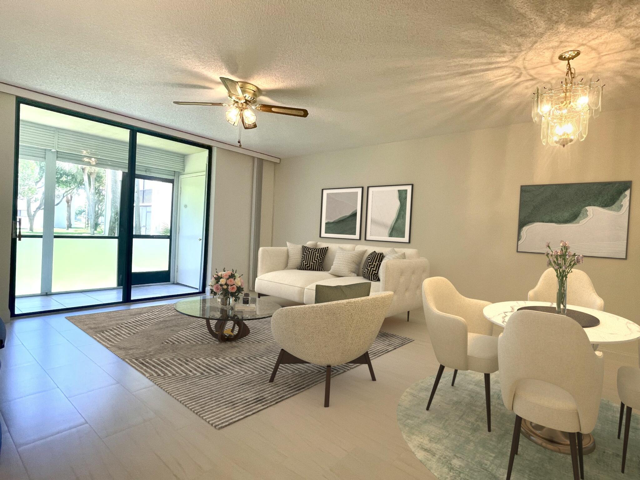 BEAUTIFUL CONDO IN LAS VERDES CIRCLE. LIGHT AND BRIGHT OPEN FLOOR PLAN. NEW TILE FLOOR. 2 BEDS 2 BATHS ON FIRST FLOOR. WASHER AND DRYER IN THE UNIT. SPACIOUS SCREENED IN BALCONY. BASIC CABLE AND WATER ARE INCLUDED. WALKING DISTANCE TO TENNIS COURTS AND 3 HEATED POOLS. EXERCISE ROOM AND CLUB HOUSE. GUARD-GATED ENTRY 24 HOURS. ALL AGES WELCOME. NEARBY GROCERIES, RESTAURANTS, HOSPITAL AND PUBLIC TRANSPORTATION