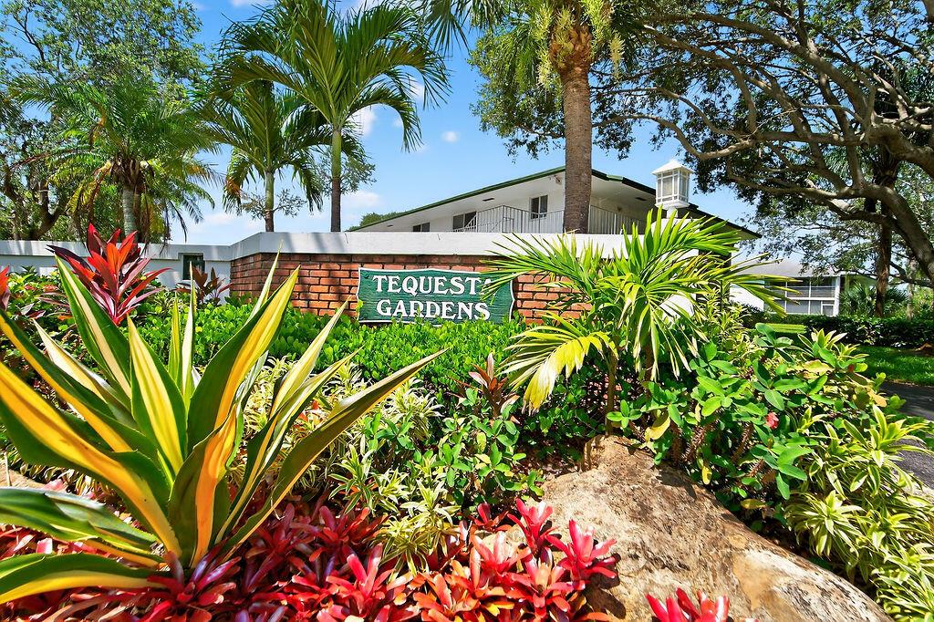 Tequesta Gardens offers a very active lifestyle with activities and events. It's location provides walking distance to coffee shops and restaurants. Adjacent to a new community park and recreation center. Great way to meet people. Large pool, putting green and shuffle board. This home is a coastal beauty. The views are peaceful, offering a stunning view of the pool and serene gardens. The home is very quiet thanks to its hurricane rated doors and windows. All tile flooring, completely renovated with brand new AC, water heater and appliances makes this a very comfortable rental!