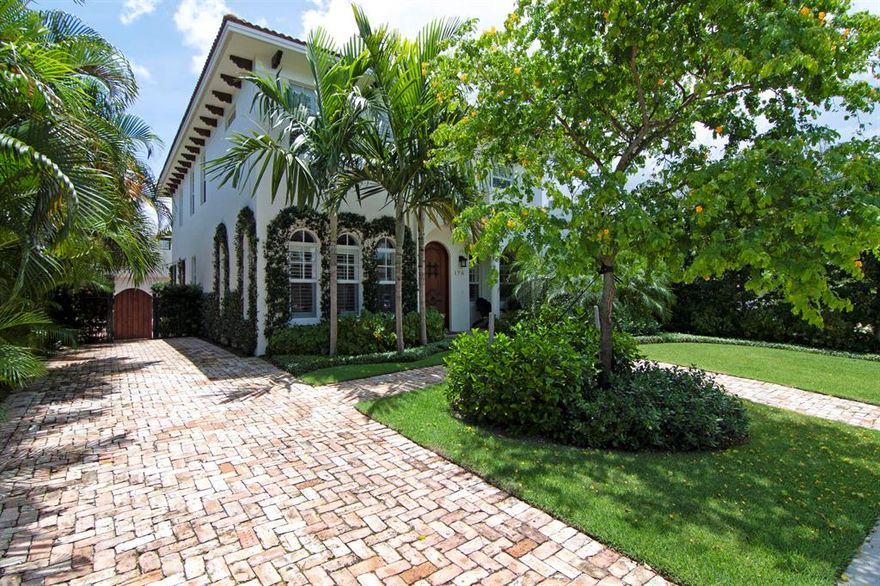 Pristine & charming home built in 2018. Come see this 4 bedroom plus den and 4 baths that features a bright open floor plan for ease of entertaining. The 1st floor has porcelain tile with a wood look, plantation shutters & hardwood floors on 2nd level. An over-sized kitchen with white shaker cabinets, wine fridge and quartz counter-tops, impact windows and doors throughout. The outside space is fabulous and lushly landscaped for privacy. Enjoy outside dining or lounge poolside feeling the southern breezes.  Minutes to Palm Beach, world class shopping and restaurants.  Call now for a private showing!