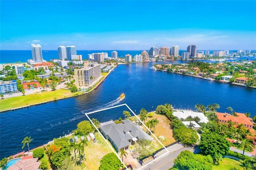 Direct Intracoastal New Construction Waterfront in gated Sunrise Intracoastal.  Views, Views, and more Views.  One Story Estate designed by the dream team Randall Stofft Architect, Bill Bentz Construction and MJB Design.  Luxury finishes throughout with 11 ft ceilings, open floor plan, Designer kitchen with 2 islands, built in bar,  4 bedroom plus office, 7 baths, & 4 car garage.   Oversized lot with spacious outdoor covered patio with summer kitchen, salt water pool & spa. Great for entertaining.Must see