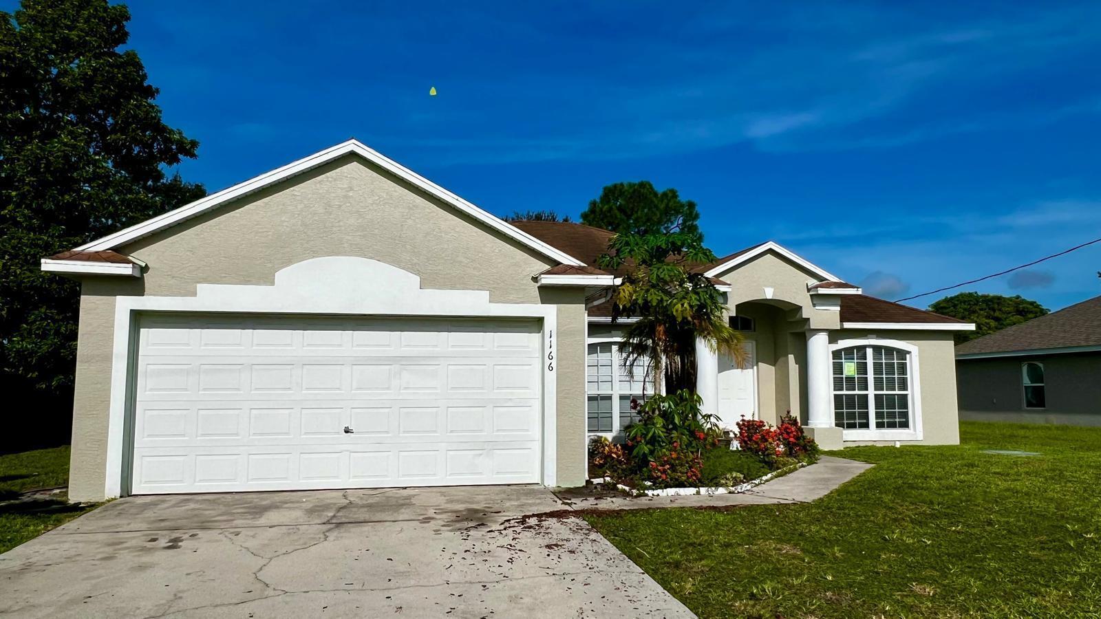 LOCATION, LOCATION, LOCATION!!! Welcome to this Beautifull spacious home 4-bed, 2-bath, 2 car garage and Large, enclosed patio with inground pool paradise, single-family home in Port Saint Lucie. Close to I-95, FL Turnpike, crosstown, Bayshore in a non-HOA community, near hospitals, shopping centers, beaches, Restaurants, parks and schools. Features: Open kitchen, tile flooring and laminate in bedrooms, CBS construction, freshly painted, featuring an open floor plan and split bedrooms. you have the flexibility to park your boats, right on the property.