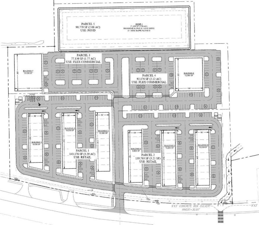 412 Foot Frontage per each 3.5 acre parcel or 823.5 Frontage for both (per tax roll). This is directly on SR 16 which is the Main Road in and out of Old St. Augustine, Fl. The $2.7M price is for the 3.5 acre site on the E. side of the drive. Site W of drive is mostly dry & has income. On last review there were only two other larger parcels available in the area. One had 200 ft and the other 225 feet of Frontage on 16. Please note that the 1900 (listing # 2114333) & this 1910 SR 16 listings are the same parcel with different approaches as to how it is marketed and developed. To be clear there are two engineer generated site plans in the works for this site depending on the developers vision and needs.
Virtually all of SR 16 has become a High Demand/High Development Area. The vast majority of sites available two years ago are now in some phase of development. 3 of the 4 new housing projects in the area have recently come directly to 16 (please see pics regarding these developments). The upscale Tapestry located just to the West of subject site finished construction & is currently leasing. Another in the 1100 block of SR 16 & another in the 800 to 900 blk of SR 16 starts construction in Q1 2026. 2 of the 3 new housing starts are for 300+. The 4th housing development (Terrassa) is just N of 16 and E. of I-95 where the high end outlet mall was. Terrassa is also over 300 luxury apts. This high growth area is in need of commercial services to satisfy Mushrooming demand. Due to exposure this site qualifies as Prime. Non-residential projects being built on 16 include a dental bldg w a coffee shop and an emergency care bldg in the 800 block. An exotic car dealership (Sunday Drive) is coming soon to the 2100 block of 16. Lastly Atlantic Marine is soon to build a new boat showroom in the 2200 block of SR 16. 
The full 12 acre site (Listing # 2114333) is in the process of being planned & permitted for potential entitlements up to 100,000 sqft. 

In this 1910 SR 16 site plan it is geared for the developer and end user looking to take maximum advantage of the top end traffic count of roughly 43K/day (see attachment line 93.2). Note there is a Median Cut already in place on 16 going directly into the drive providing easy access for customers going in either direction. There will be two buildable 3 acre sites on each side plus a 1/2 acre retention in back of each for a total of 3.5 acres each side. Clients can purchase the full 7 acres or one full side (3.5 ac) or as little as 1.15 acres which includes their portion of the retention. Any which way you slice it your client can not possibly get better exposure than these sites afford. These full 3.5 acre sites will be ideal for your clients looking to build structures in the 15 to 30,000 ft range such as Convenience stores w gas pumps like Circle K, 7-11, Race Trac or even Buc-ee's. Other good fits are grocers like Trader Joe's, Sprouts, Fresh Market or popular Fitness Studios
Zoning in front CI & CHT rear
DO NOT DISTRURB TENANT!!


In the alternate 12 acre 1900 SR 16 site plan (see listing # 255876) there are two smaller outparcels of approx 1.4 acres in front ideal for QSR's (quick serve restaurants like Five Guys, Cava, BurgerFi or Panda Express, Drive-Thru coffee & Beverage Shops like Dutch Brothers or Ellianos, Banks-Credit Unions, Urgent Care/Medical Office/Vision Care i.e. America's Best Contacts, or Dental like Heartland or Deca Dental. Also needed is a Pharmacy w Drive-Thru. Specialty Retail like Mattress Firm, Auto Zone, O'Reilly's or Wireless Providers. Car washes like Mr. Clean, Tommy's Tidal Wave or Mister Car Wash. Also a good fit for auto accessory shops like Tint World, Black Optix, Line-X or Color Glo. 

In the 1900 SR 16 site plan, in back of the outparcels there will be 2 sets of strip stores on either side of the driveway. Both w drive thru end caps. These retail strips could offer the needed services such as hair and nail salon, barber, dry cleaner, beauty supply, mini bank branches w atm machines, small sit down restaurants, pet care and grooming etc. 

 In back of the strip stores there is a space that can accommodate a large structure with a footprint of 15,000 sqft and can go up to 5 stories. A structure like that would be ideal for Commercial Flex space, a hotel, or potentially a larger scale bed and breakfast built with an Old St. Augustine motif. A few other options include: Tech Schools, College Satellite facilities, Medical/profession office bldg, Top end (Covered) RV and Boat Storage, Large Scale Fitness Facility, Recreation facilities, Adult & Child Care Centers etc. Please check attached Zoning charts to confirm if your project applies. Property currently has a 3000 ft metal structure & two businesses on site W. of the drive, these are not necessarily being considered in the valuation.