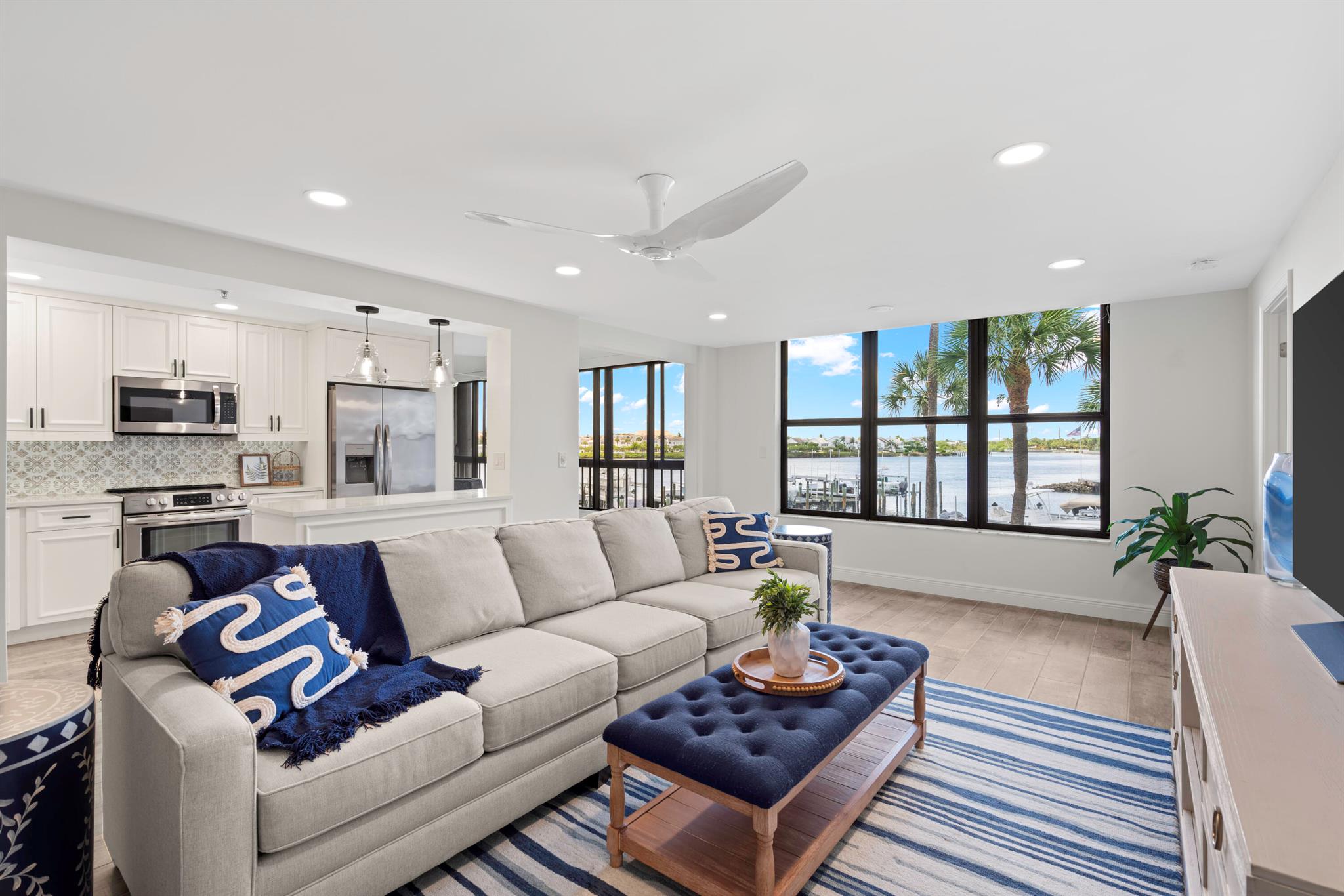 Waterfront Condo with Panoramic Intracoastal Views + Marina Access in Gated Jupiter CommunityEnjoy coastal living at its finest in this updated 2-bedroom, 2-bathroom condo located just steps from the iconic Jupiter Inlet and Lighthouse. This bright, move-in ready residence offers sweeping Intracoastal water views from every room--a rare find at this price point.Situated in a gated waterfront community, this unit gives you direct access to top-tier amenities including a heated resort-style pool, tennis and pickleball courts, clubhouse with dining area, fitness center, Pelican Park, and an on-site property manager for peace of mind.Outdoor enthusiasts will love launching paddleboards or kayaks right from the private tiki hut beach--complete with secure storage. Boaters take...