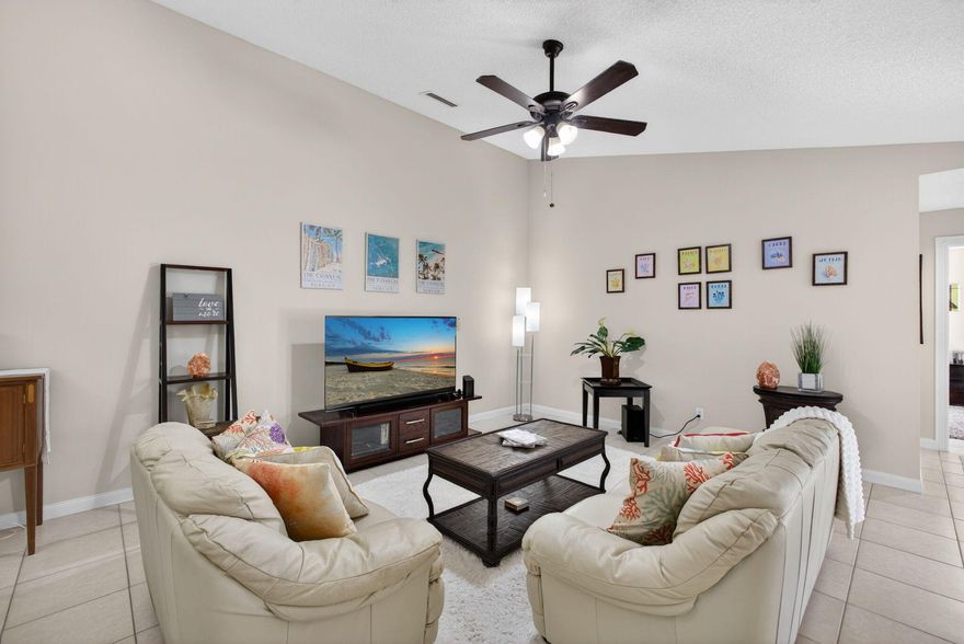 Best deal right now in Sun Terrace at the Oaks! Walking distance to the community pool. Large screened lanai (23'x23') and an awesome split plan with 2 master suites. Offered furnished negotiable. There is porcelain tile in whole home (no carpet). Enjoy new stainless steel appliances, updated counters and breakfast bar, decorative tile backsplash, double stainless steel sink, newer blinds, and fresh paint throughout. New lighting, fans, & door knobs. Split floorplan, can be 2 master suites. Have a family BBQ on the screened lanai that is very large with a nice large covered area and storage closet. Move right in! Super close walk to the community pool & spa, plus sidewalks throughout. Fee includes basic cable, community pool, lawn care, and roof maintenance. Fantastic location only minutes from Whole Foods, Trader Joe's, Publix, Library, local theaters, Downtown at The Gardens & the mall, Gardens Medical Center, Palm Beach State College, countless restaurants and shopping and some of the most beautiful beaches in south Florida. No RV's, motorcycles or commercial vehicles. Pet Restriction 2 pets under 25 lbs. each Parking spaces #222 and #224. No lease first year and 120 day min lease/1X per year.