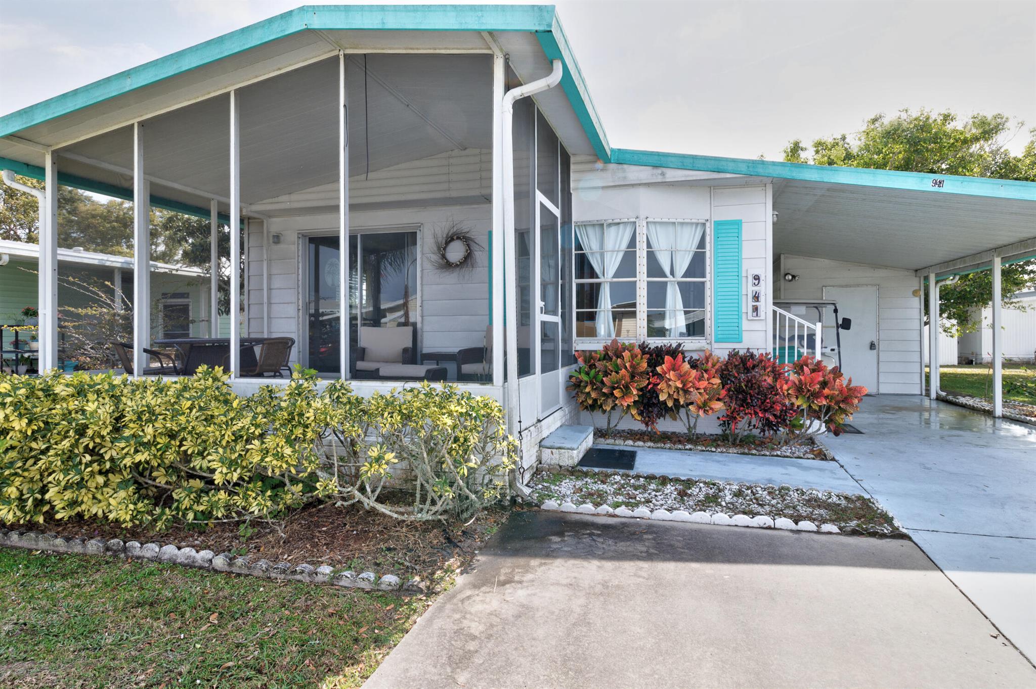 Well maintained home with a 2022 roof, multiple sliding doors provide lots of natural light. Huge screened in porch. Furnished and turnkey. No carpet. Golf cart friendly community with a lot of amenities. No age restrictions. Pet friendly. No lot rent.