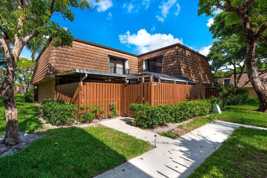 This 3/2.5-bedroom Townhome, in Sherwood Lakes neighborhood is a blank canvas waiting for you to make it your own. Bedroom downstairs is plus it can be used as a guest bedroom, office or Den. Upstairs you have the master bedroom & 2nd bedroom with a full bath. Master suite offers Double closets, master bath and a veranda overlooking the patio. The Kitchen has sliding glass doors that provide direct access to the screened patio, great for entertaining, creating the perfect place to be outside. This home comes complete w/ IMPACT SLIDING DOORS & WINDOWS. The Assoc. maintains the roof, and all exterior components saving you a huge expense down the road, Low HOA Fee, well-maintained Community features newly renovated Olympic sized pool, baby pool, tennis, pickle, racquet ball & walking trails.