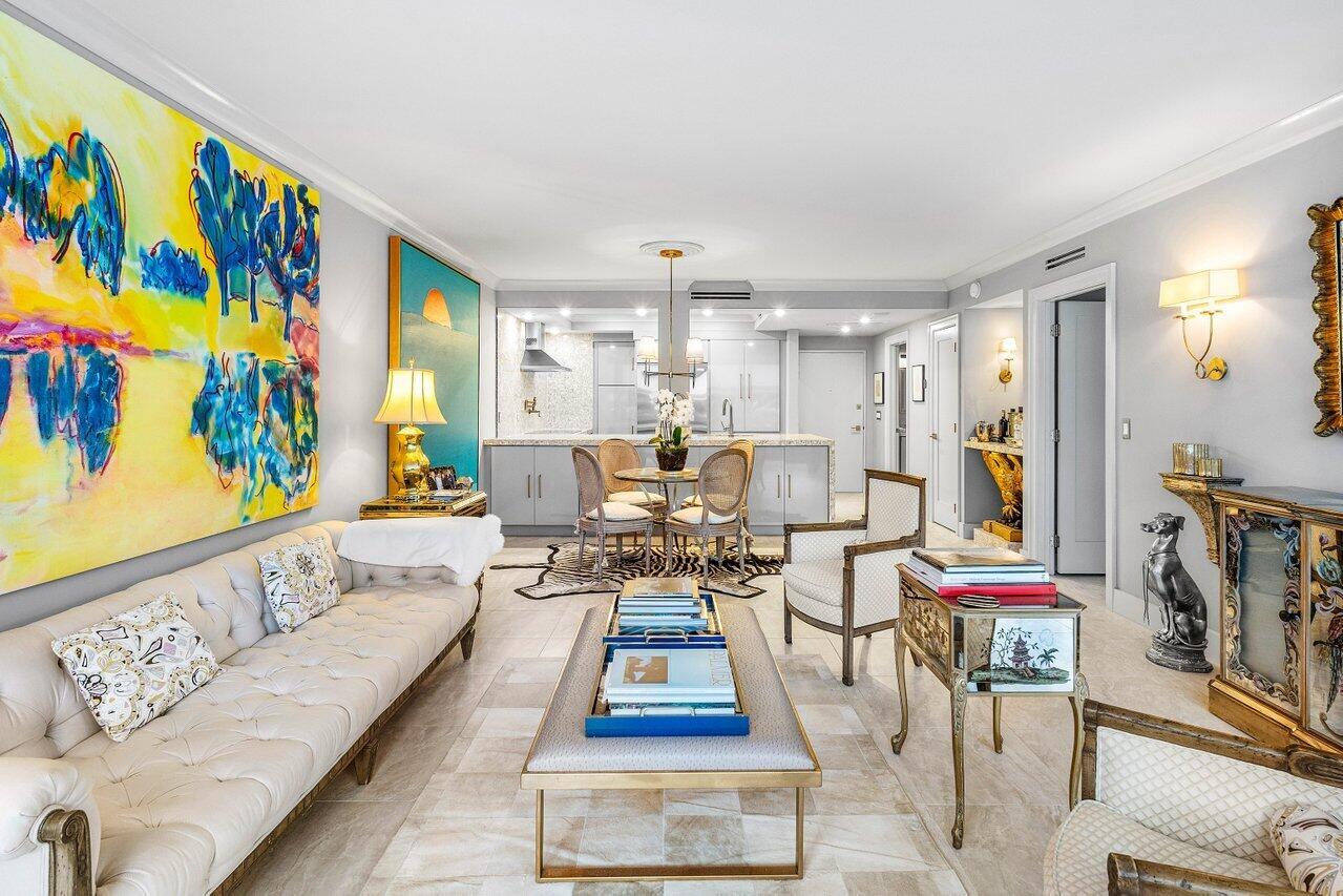 Luxury Oceanfront Palm Beach Rental. Available seasonally ($11,000) or annually ($6,000).One Bedroom, 2 baths residence that has been totally renovated/remodeled to the highest level. Sophisticated, ultra chic, and furnished beautifully offering a high end life style and comfort. A terrace/ patio offers an additional living area with seating, umbrellas, and a private gate to the pool and ocean. Resort style pool on the ocean, tennis courts, doorman, manager, one garage parking place, and Harbour House is located conveniently to all Palm Beach amenities and attractions. Flexible terms.