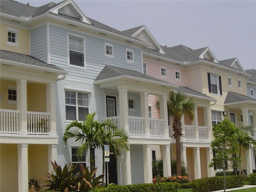 1/1/1 On firtst floor across from pool and clubhouse. Private large 1 car garage. CBS construction with hurricane shutters, spacious in unit laundry room with new full-size washer/dryer, new hot water heater, Tile floors throughout, granite counter tops, Crown Molding, high ceilings,putting green, club house, heated pool, excersise room, car wash. Pet friendly community.