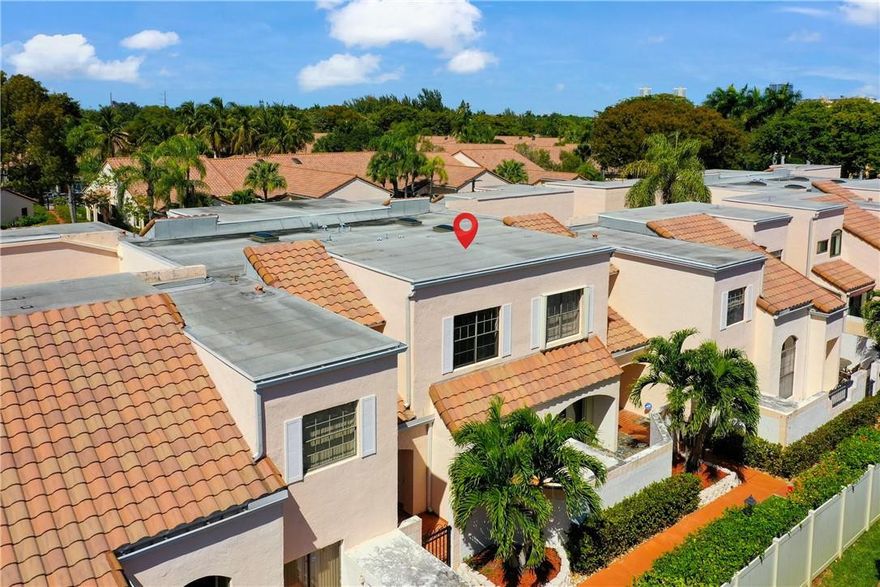 Rarely available townhouse in Harbor Village at Aventura. This 2 bedroom 2.5 bath features an updated kitchen with breakfast bar and a spacious, open living area. Situated on the 2nd level you will find 2 large ensuite bedrooms with full sized baths in each. Plenty of natural light flows throughout with 2 separate sliding glass doors leading to 2 courtyard patio areas, perfect for entertaining or relaxation. Just steps from community pool, as well as the marina, Gulfstream, shopping, dining, dog park and everything Aventura has to offer. No leasing first 2 years of ownership.