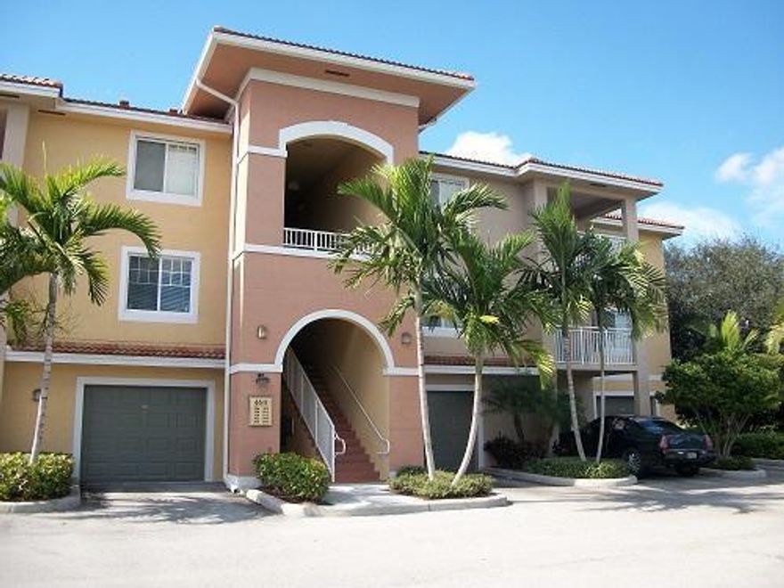 LARGEST 2BR/2BA CONDO IN A GREAT COMMUNITY CENTRALLY LOCATED TO DOWNTOWN WPB, TURNPIKE, I-95, BEACHES, AIRPORT ETC. GRANITE C-TOPS, STAINLESS STEEL APPLIANCES, SPACIOUS FLOORPLAN & TILE IN MAIN LIVING AREAS, CARPET IN BR'S. THIS UNIT HAS ONE COVERED PARKING & ONE ASSIGNED PARKING SPACE. TENANT PAYS ELECTRIC, RENTERS INSURANCE & ANYTHING OVER BASIC CABLE. WATER/SEWER/BASIC CABLE INCLUDED! If tenant wants to activate unit alarm system, they can, at their expense. Parking spaces are: C188 (carport) & U388. THIS COMMUNITY IS IN PROXIMITY TO RESTAURANTS, SHOPPING & ALL THINGS SFL! THIS COMMUNITY HAS RESORT-STYLE AMENITIES WHICH INCLUDE TWO POOLS, TENNIS COURT, BUSINESS CENTER, GAME ROOM & THEATER WITHIN THE CLUBHOUSE. Move in avail 1/15/2026.