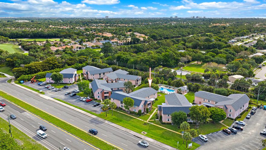 Fully renovated ground-floor condo overlooking the pool in a park-like setting with picnic areas, barbecue spaces, and open green lawns. One large bedroom, large oversized living room, total sq ft 1298, prime location just minutes to beaches, top restaurants, golf, and shopping including Trader Joe's, Whole Foods Market, Publix, and The Gardens Mall.  Located in a low-rise building with only one unit above, this home features a new electrical panel, stainless steel appliances, recessed lighting, shaker cabinets, quartz countertops, a custom tile shower, new water heater, new A/C, Enjoy a heated community pool and an ideal Palm Beach Gardens location.