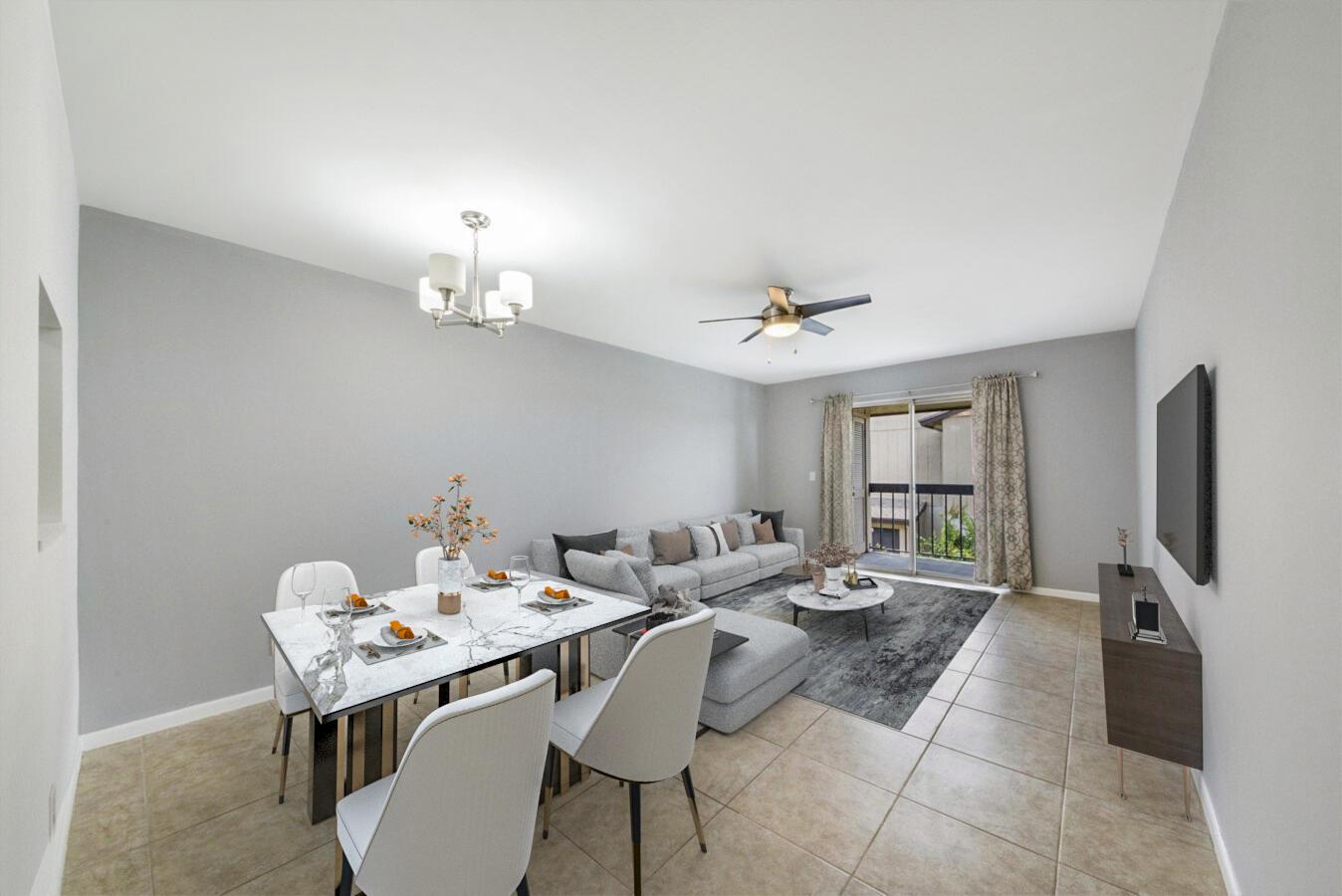 Located just minutes from trendy Atlantic Avenue, this charming 1-bedroom, 1-bath home in the First Encounter neighborhood on Atlantic Avenue is a perfect blend of comfort and convenience. Freshly painted and fully tiled, it features an open floorplan designed for modern living. The spacious primary bedroom boasts a large walk-in closet, and you'll love relaxing on the covered patio. The community, which is not a 55+ community, offers a resort-style pool for your enjoyment. Plus, you're just moments away from shopping, dining, entertainment, major highways, and the vibrant Atlantic Avenue