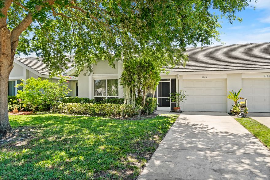 Located in the desirable Sunset Trace community in Palm City, this 3-bedroom, 2-bath townhome with a 1-car garage offers the opportunity to personalize while already having several important upgrades completed. Impact windows provide added storm protection and peace of mind. The kitchen features updated cabinetry and newer appliances, while bathroom vanities have also been updated. Carpet flooring was recently professionally cleaned, and the home is clean and move-in ready. Cosmetic updates to flooring and walls provide a buyer the ability to customize to their own style over time. Sunset Trace is an active all-age community offering two pools, gated entry, and HOA coverage that includes cable and internet. Conveniently located near shopping, dining, commuter routes, and A rated schools