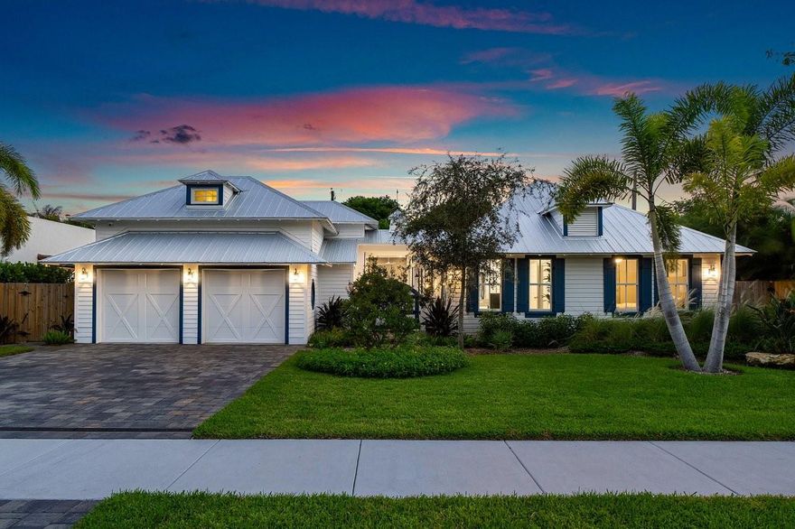 Discover the pinnacle of luxury in this 3900+ SF retreat steps from Pineapple Grove and downtown Delray. This private haven seamlessly merges modern with Del-Ida Park Historic District's heritage. Original 1930s bungalow, now a guest wing, boasts two lavish bedrooms, a sunlit office, an original fireplace, Dade County pine floors, shiplap accents, & exquisite built-ins. A smooth transition leads to a 3000+SF addition, completed in 2023, revealing an open-concept kitchen and a sumptuous master suite tucked into its private wing beside the grand great room. The entire residence, including an above-garage in-law suite and cabana bath, surrounds the enticing new pool, creating an authentic indoor/outdoor living experience. Timeless elegance, masterfully redefining the essence of luxury living.