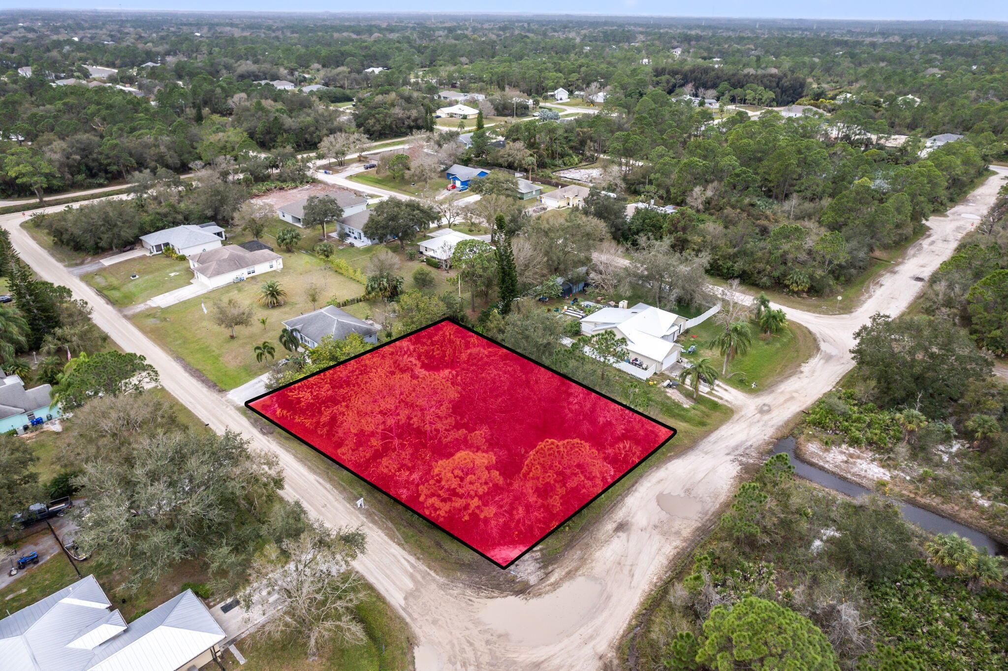 Prime Corner Lot in Vero Lake Estates. .22 of an acre close to CR 512. Ready to be built or hold on to! No HOA, no restrictions.