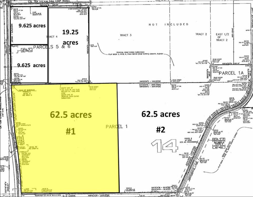 One of Two 62.5 acre parcels available only 2 miles from the I-95 interchange.  Zoning is Ag Ranchette which allows for 1 unit per 5 acres.