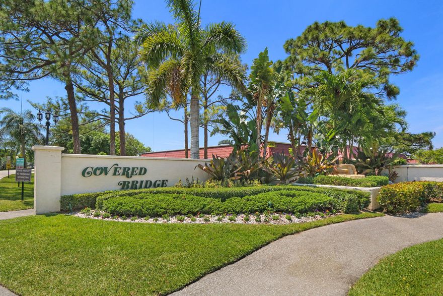 Wonderful unit with a lovely garden view.
Beautiful community, with many activities available. Active clubhouse, pool, tennis, sauna, etc. Brand new AC in 2017, new stainless steel side by side refrigerator. Beautiful custom tile floors added to the guest bedroom and the master bedroom.
The porch has an added Air Conditioner to added to the enjoyment year round.
Parking  space is right in front for added convenience.