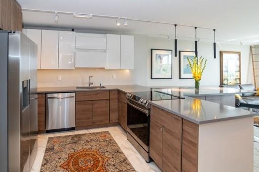 Just Remodeled on this Stunning 1 Bedroom & 1 in a Half Bath Condo facing East. All New Porcelain Tile Throughout. New Kitchen with Stainless Steel Appliances, & Quartz Counter Tops. Remote shades. The unit has had the bedroom wall removed & a White Frosted 4 panel door opens/closes for extra brightness of the unit. Primary Bedroom En Suite. Both Bathrooms Remodeled. Nest System. AC-2018. One pet under 20 pounds. Complex has a Generator for Elevators and main area in case of a power outage. BQ Picnic area and a large sundeck.  Maintenance includes upgraded cable, master insurance on building, water, trash, sewer, and car wash area. Bicycle Storage. Lobby and Community Room just remodeled and new elevators. Building has completed it's 40 year inspection. All unassigned parking Remodeled One Bedroom and One and a Half Baths. New Porcelain Tile, Kitchen, and Appliances. This unit faces East getting the Morning Sun. Bedroom Wall removed and has a White Frosted Five Panel Door that closes and opens for more brightness. AC-2018. Large Pool and Sundeck. Building has New Elevators, and just finished remodeling Lobby and Clubroom. Close to 'The Drive' in Wilton Manors, Beaches Highways and Downtown.