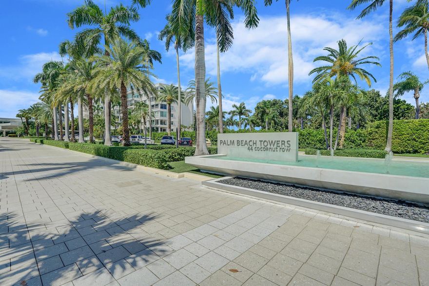 Watch the yachts go by in this fabulous Direct Intracoastal 2 BD/ 2 BA with amazing water views. Everyone loves Palm Beach Towers, the location near The Royal shops and restaurants is just perfect, and the amenities of this 5-Star service building with 24 hour valet, hairdresser, gym, putting green, and direct Intracoastal pool!