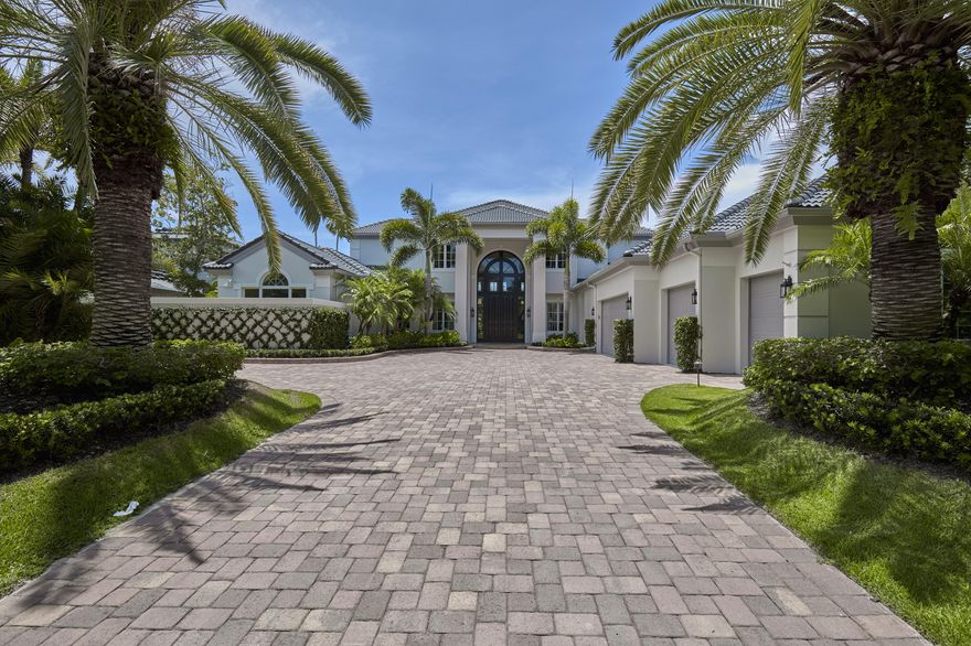 Completely renovated in 2015-16 Designer Transitional 5 bedroom, 5 1/2 bath home with separate guesthouse building.Grand foyer entrance with mahogany doors and Venetian plaster walls throughout into living room. Dramatic curving staircase with new hand wrought iron railings. New 8'' wide board solid walnut floors throughout. State of the art electronics with full Led ceiling lighting. Hi-Tec white Designer kitchen with wolf appliances, and butler pantry. High end counter tops throughout into separate bar. Spectacular new master bath with artisan custom tile work. New Impact resistant doors and windows. Downstairs VIP second master suite with private terrace. Silk draperies, custom designed chandeliers and fixtures. New pebble-tec finished pool. Many more elegant extras.