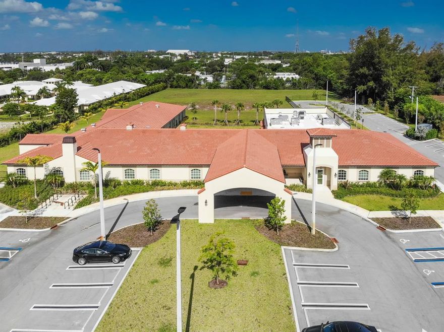 Rare opportunity to own a new state of the art, Turnkey fully furnished and approved multi-use rehabilitation treatment healthcare campus. Contact us for walk-through HD video. The property was completed in 2018 and is located along the northern side of St Mary's Medical Center in West Palm Beach. This space is a single-story layout currently approved for 41 detox residential and / or rehabilitation beds. The property consists of 21 bedrooms, 16 private offices, 6 station call center, large entertainment areas, courtyard, commercial kitchen, a spa-like environment with ample natural light, vaulted ceilings and tons of onsite parking. Additionally, there is approximately 2 acres of vacant land with approvals in place for a 15,000 square foot addition of a new building. Providing the opportunity for your business to expand. Property includes 2 workout centers, intake rooms, multiple waiting rooms, 5 common areas bathrooms, 3 utility rooms, laundry room, network room, lot's of storage and exam rooms. The surrounding areas are medical offices, specialty medical buildings and hospitals. The property is located near both West Palm Beach Commuter Rail and Mangonia Park Commuter Rail. Easy access to West Palm Beach's international airport and all major highways. Do not miss out on this unique opportunity.