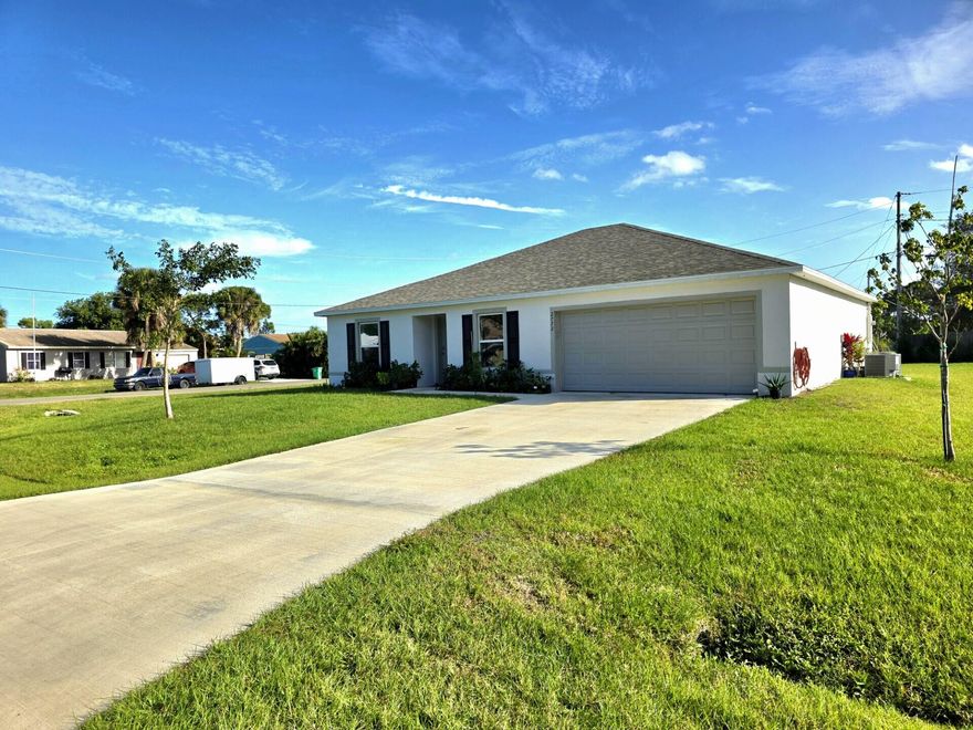 Don't Miss Out on this NEW!  NEW! NEW! Newly Constructed 2024 CBS 3 Bed, 2 Bath Home with Formal Dining, Formal Living, that could be used as an Office/Flex Rm & a 2 Car Garage. This Property is Located on an Oversize Corner Lot on 2 roads (.29 Acres) that Allows for Large Boats, RV's & Plenty of Other Recreational Toys! There is NO HOA! This Allows You the Freedom of More Choices with What you Want to Do with Your Property. Some of the Features to the Home include a Spacious Kitchen with Plenty of Counter Space, Long Breakfast Bar, Stainless Steel Appliances, Laundry Rm with New Washer & Dryer, Split Plan, Primary Bedroom with a nice Ensuite & a Very Large Walk-in Closet. Other Features include Hurricane Shutters, Architectural Shingles & an Open Concept for Family & Friends. A Must See!
