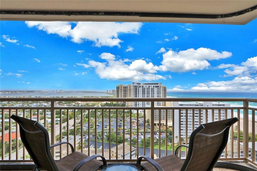 Penthouse available with stunning ocean AND intracoastal views encompassing the length of Singer Island and beyond... This furnished 2 bed, 2 bath is light & bright in every single room! Its 1479 sqft open plan living/dining design has floor to ceiling sliders that lead onto the balcony for those breathtaking views! The remodeled eat-in kitchen has granite counters and stainless steel appliances plus integrated dishwasher. There is in-unit laundry all ready for you and two large bedrooms both with amazing views and walk-in closets. Conveniently located on the south end of Singer Island, and sitting on a particularly beautiful area of beachfront, Ocean Tree has wonderful amenities including pool, spa, fitness room, library, bocce, shuffleboard, tennis, BBQ area and even beach chair service!