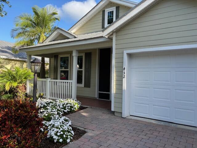 There is no place like home and River Place on the St. Lucie is the place to be. This immaculate 2/2+ Den, Key West style home is move in ready. Enjoy your coffee or cocktail on the screened in back porch looking at the peaceful view of the water. The split floorplan is perfect for those unexpected guest and family that come for a visit. This home offers a newly installed 2022 AC, new washer and dryer, and hurricane impact windows. The den has custom cabinetry and shelving and perfect for an at home office or can be easily converted to a 3rd bedroom. This home is located on and end lot so you will have no neiggbors