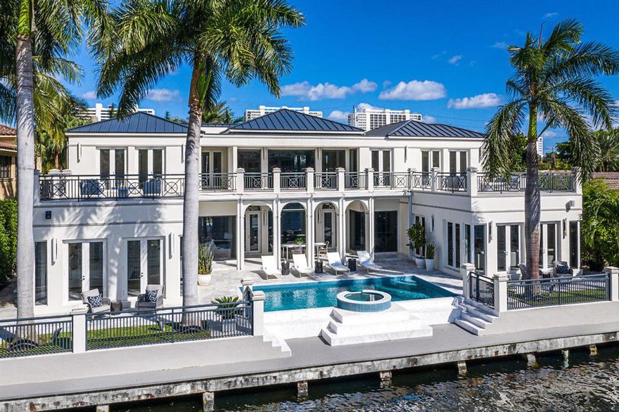 This magnificent 100 feet of direct Intracoastal home was designed by award winning Rex Nichols Architects. Located in prestigious ''Estate Section'' of Spanish River Road minutes from superb beaches and the Boca Raton Resort and Club this modern home boasts a dramatic entry with volume ceiling and an open floorplan.  Chef's kitchen, resort-like style endless pool and spa are some of the features this home offers. Recent updates include metal roof 2019, new custom impact front door and new dock.  All major rooms have beautiful views of the Intracoastal Waterway. Watch the boats go by!