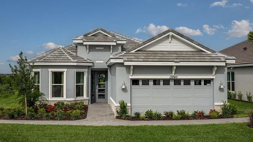 New Construction - Ready Now! Model Home! Welcome to the Farnese at 13040 SW Shinnecock Drive in Astor Creek Golf and Country Club! The great room connects to a casual dining area and a beautiful kitchen with a large island and step-in pantry. A private study sits nearby, and sliding doors lead to a lanai perfect for Florida sunrises. The primary suite features a bay window, spa-style bath with dual sinks, large shower, and walk-in closet. Two guest bedrooms include en-suite baths. A half bath and laundry are near the garage entry. Additional Highlights Include: Tray ceiling at great room/primary suite/study/foyer, bedroom 3 with bath 3, gourmet kitchen, covered outdoor living, study, and outdoor kitchen with vent hood. Photos are for representative purposes only. MLS#F10526060