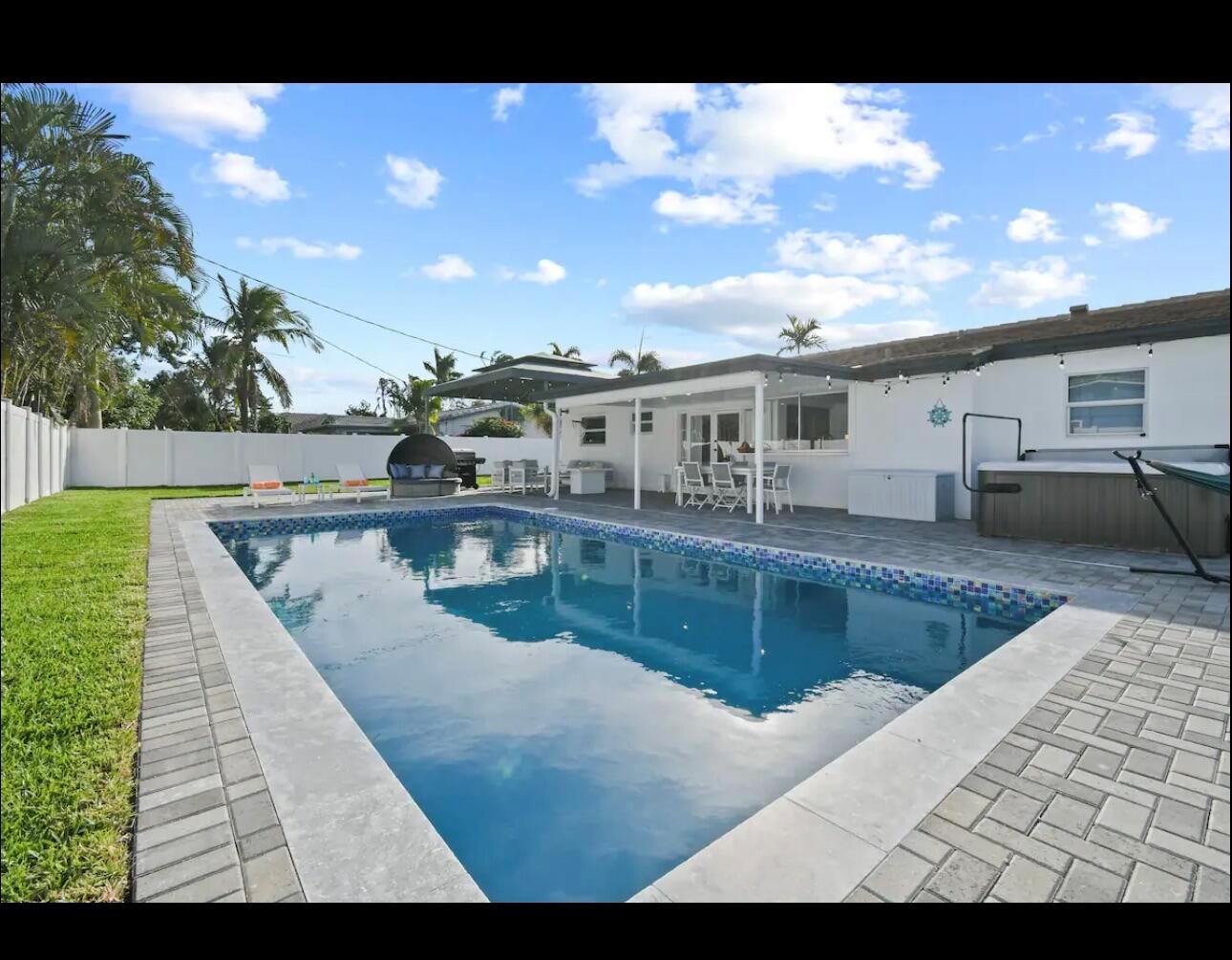 Renovated 3-bdrm, 2-bath single-family home just minutes from the beach, offering the perfect blend of modern comfort and coastal living. Spacious corner lot, the property features a fully fenced-in yard, a brand-new pool, newly built patio and fence--ideal for outdoor entertaining or enjoying the South Florida sunshine. Inside, the home has been fully renovated with contemporary finishes. This property will be available Feb 1, 2026