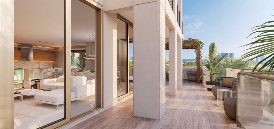 One of a kind, sky-terrace home, in the east tower at Royal Palm Residence. This east & south facing residence, features a 1,426 sq. ft., wrap-around terrace with pergola & has views of the Atlantic Ocean, intercoastal waterway, new Silver Palm Park & The Boca Raton Resort. Feel the breeze on the expansive sky-terrace and enjoy ocean & intracoastal views, without having to cross the intracoastal bridge. Spacious grand living room, kitchen & master bedroom with large walk-in closet. The unit includes several upgrades, as well as, luxurious Italian cabinetry and unique features including natural gas cooking, as well as a built-in Wolf gas barbecue grill on the terrace. This luxurious boutique building in downtown Boca, has only two units per floor, two assigned parking spaces per residence