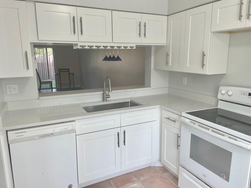 New appliances going to be installed. New white shaker cabinets, quartz countertops, floors and paint just done. Large patio area.
Both bedrooms have vaulted ceilings. Corner townhome located at The Pines of Oakland Forest. Stack able washer-dryer. Close to I95.
Pool and clubhouse.