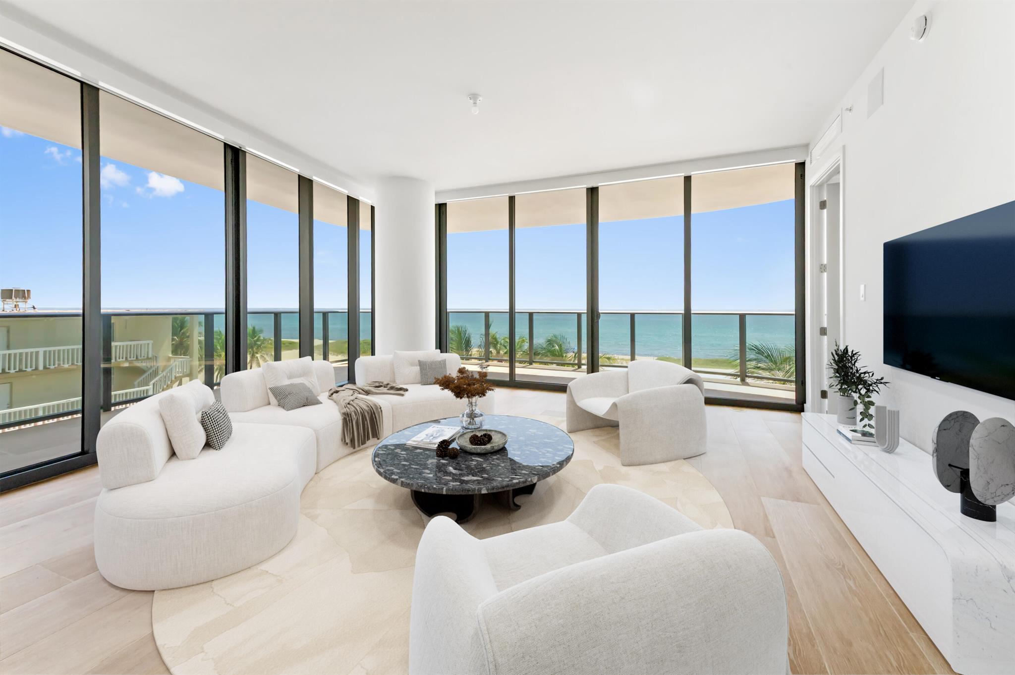 Prepare to be captivated by this newly built, expansive condo at Casamar, where luxury and breathtaking ocean views come together in perfect harmony. This stunning residence offers 3 bedrooms and 3.5 bathrooms, providing an abundance of space and privacy, finished with an upgraded technology package and automated blinds. The living area is a true masterpiece, with floor-to-ceiling windows that flood the space with natural light and showcase incredible panoramic views of the ocean. An incredible wrapped balcony over 1,000sqft extends your living space, inviting you to enjoy the coastal breeze and the mesmerizing sounds of the waves.