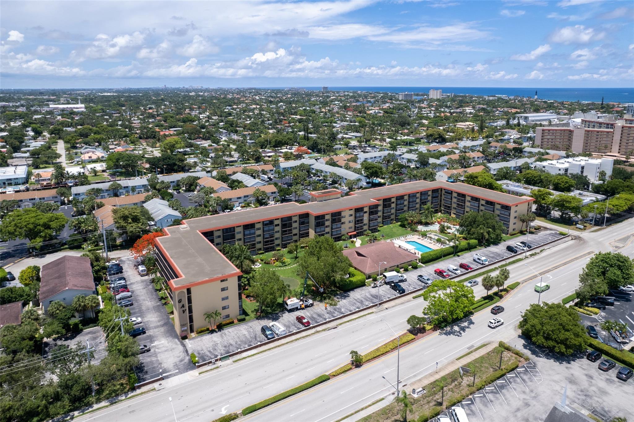 This beautifully renovated 1BR/1.5BA condo is just waiting for you. Kitchen updates include new wood cabinets, quartz countertops, stainless appliances, tile backsplash. Luxury Vinyl plank flooring throughout. Fresh paint throughout. Impact windows and doors. New A/C & HWH. Screened balcony overlooks the beautifully maintained grounds and pool and fountain feature. No pending assessments and passed the milestone. New roof 2023. Amenities include heated pool, clubhouse, putting green, room and more. Close to the beach, shopping, restaurants, golf, etc.
