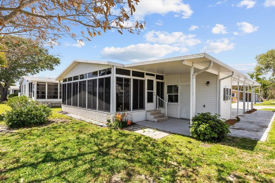 Experience the best of Florida retirement living in this beautifully updated lakefront home in the sought-after 55+ Savanna Club community in Port St. Lucie. This 2-bedroom, 2-bath residence offers stunning southeast exposure, filling the home with natural sunlight all day long. Enjoy peaceful water views from the enclosed glass lanai featuring floor-to-ceiling windows—perfect for morning coffee or evening relaxation. The home has been thoughtfully updated for comfort and style, providing a move-in ready opportunity along with a 2024 roof, 2025, HWH and 2025 mini split a/c on lanai . Conveniently located just minutes from beaches, medical facilities, dining, shopping, and more, this home delivers both tranquility and accessibility. Live the lifestyle you deserve! Land Lease Property