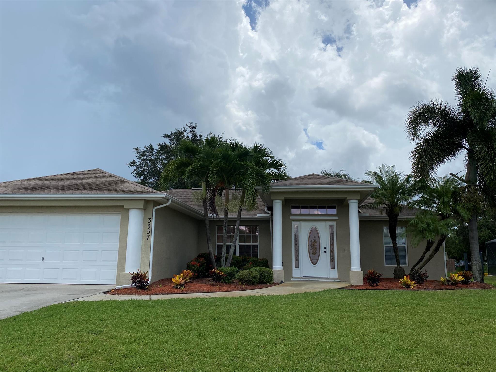 COME SEE THIS SPACIOUS 3 BEDROOM 2 BATH HOME WITH A 2 CAR GARAGE. GRANITE COUNTERS WITH TALL CABINETS IN KITCHEN. ENJOY THE COVERED SCREENED IN PATIO. LAWN CARE INCLUDED. CLOSE TO SHOPPING AND CLOSE TO TURNPIKE AND I95. TENANT RESPONSIBLE FOR FIRST $200 OF ANY REPAIR.